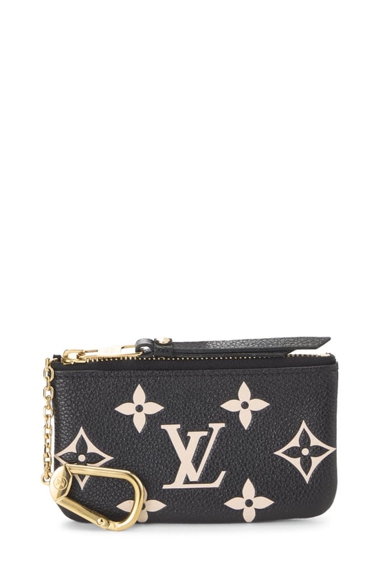 Black Empreinte Leather Pochette Clefs