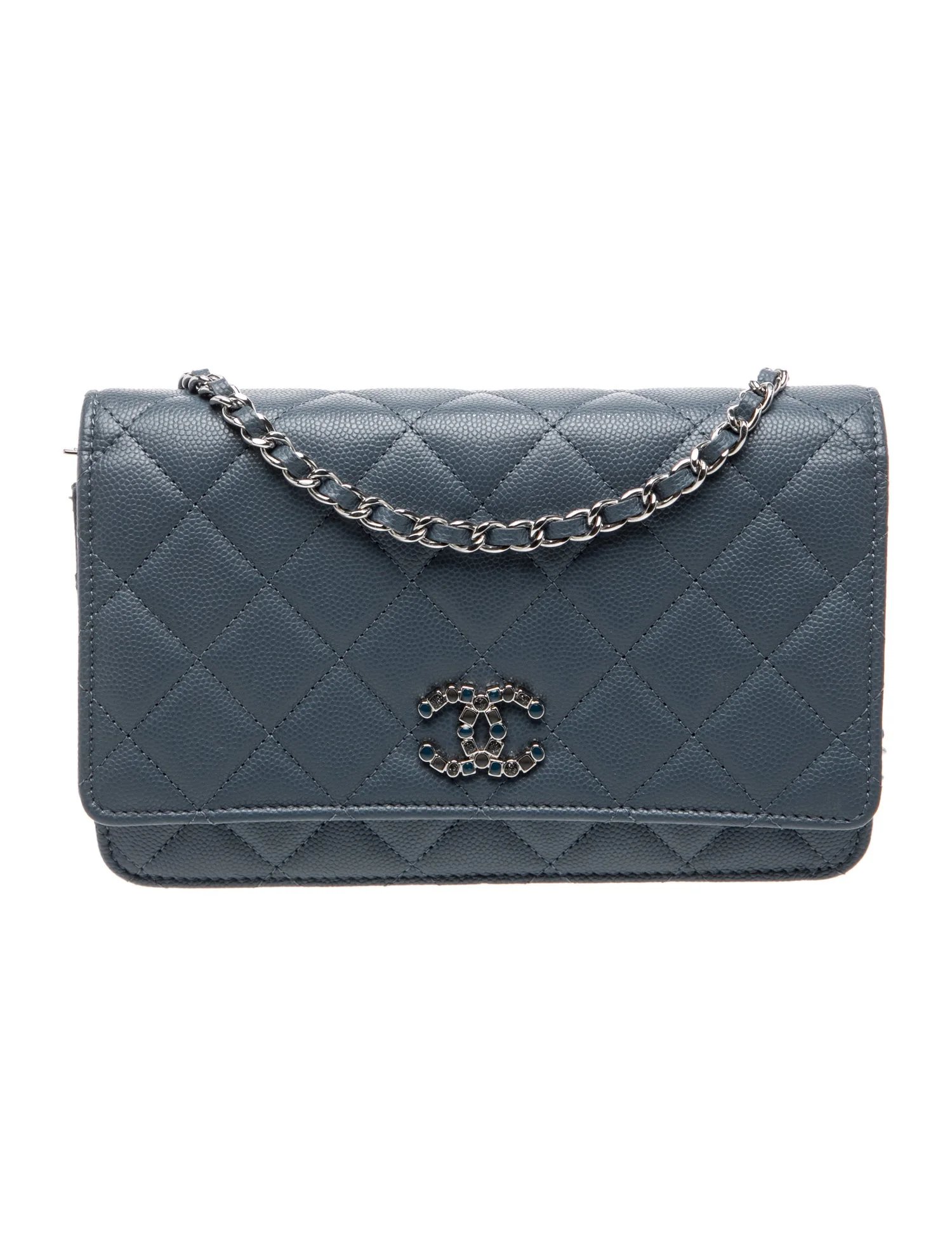 Quilted Enamel CC Wallet On Chain