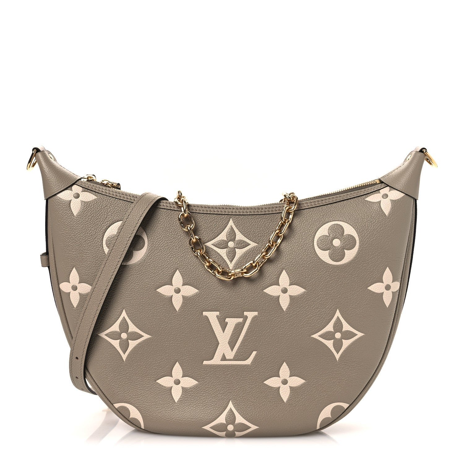 Louis Vuitton Empreinte Monogram Giant Loop Hobo Dove Gray Cream