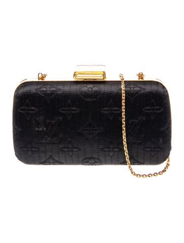 LV Monogram Satin Minaudiere Motard Clutch
