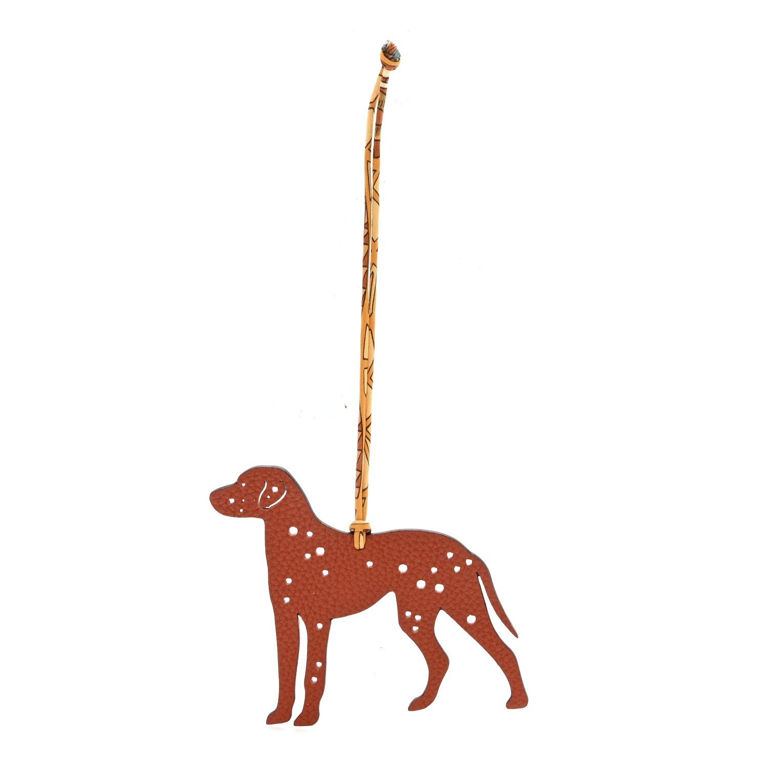 Hermes Togo Epsom Petit H Dalmatian Dog Bag Charm