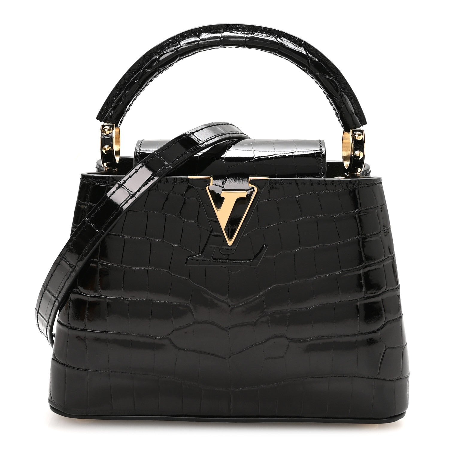 Louis Vuitton Crocodile Mini Capucines Black