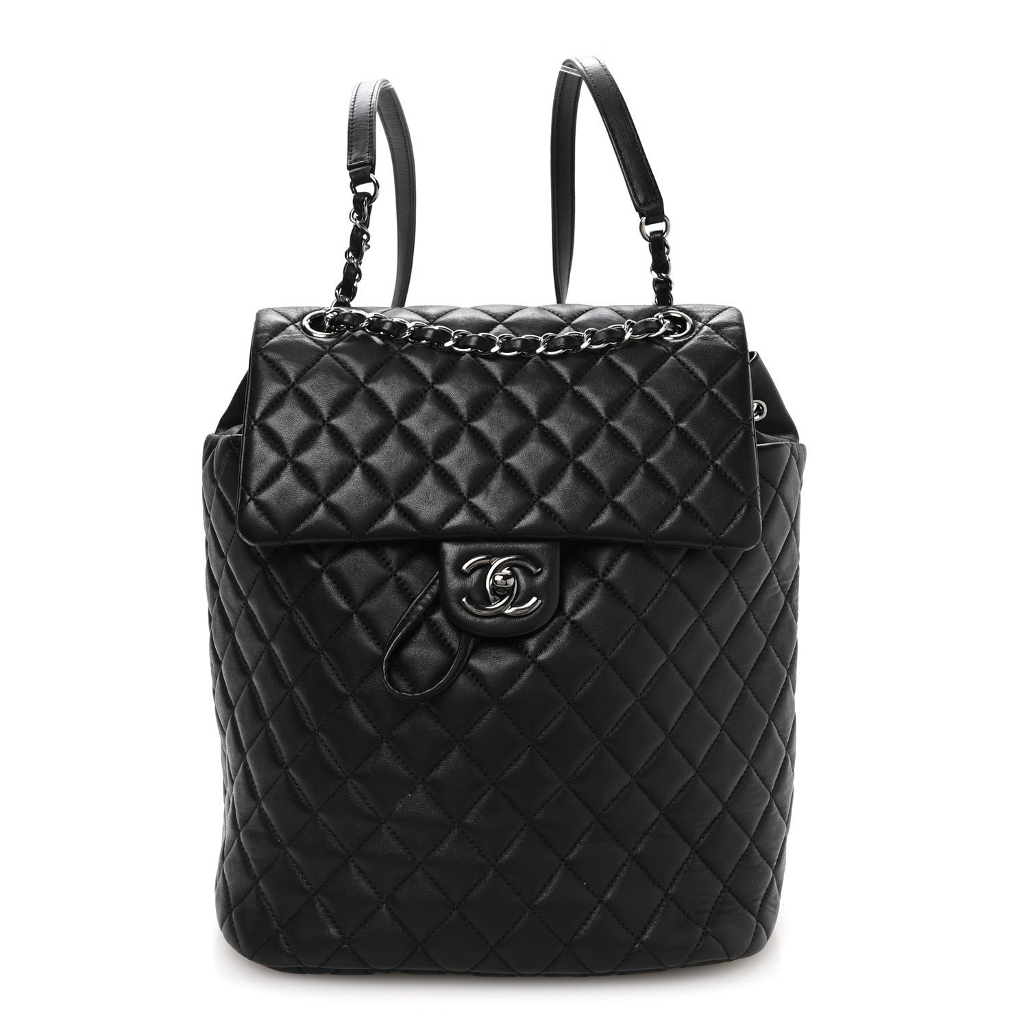 Chanel Lambskin Quilted Large Urban Spirit Backpack Black