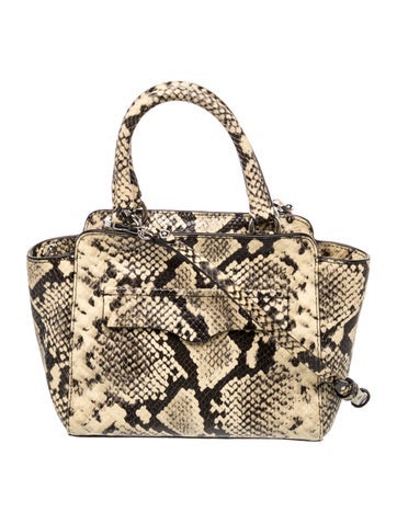 Embossed Leather Top Handle Bag