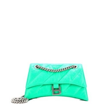 Leather Crush Chain Flap