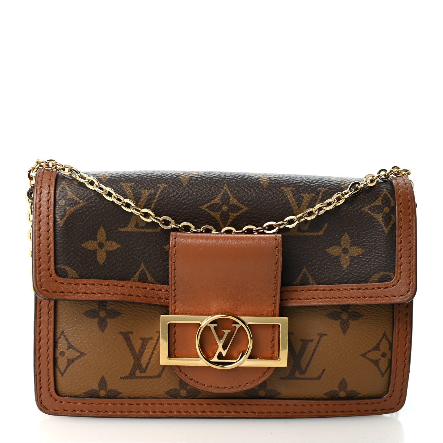 Louis Vuitton Reverse Monogram Dauphine Chain Wallet