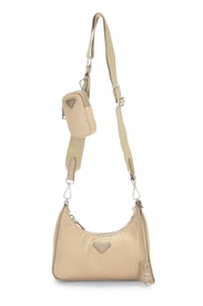 Prada Beige Tessuto Re-Edition 2005 Hobo Mini