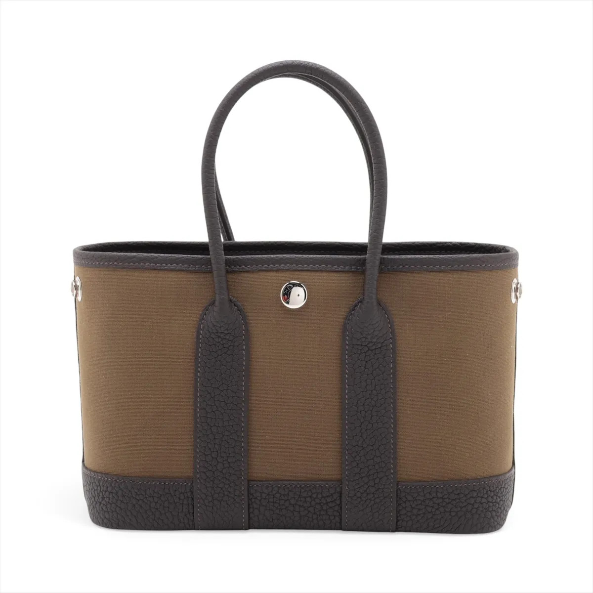 Hermès NEO GARDEN 23 Toile Officier × Negonda Khaki x Beblanc Silver Metal Fitti