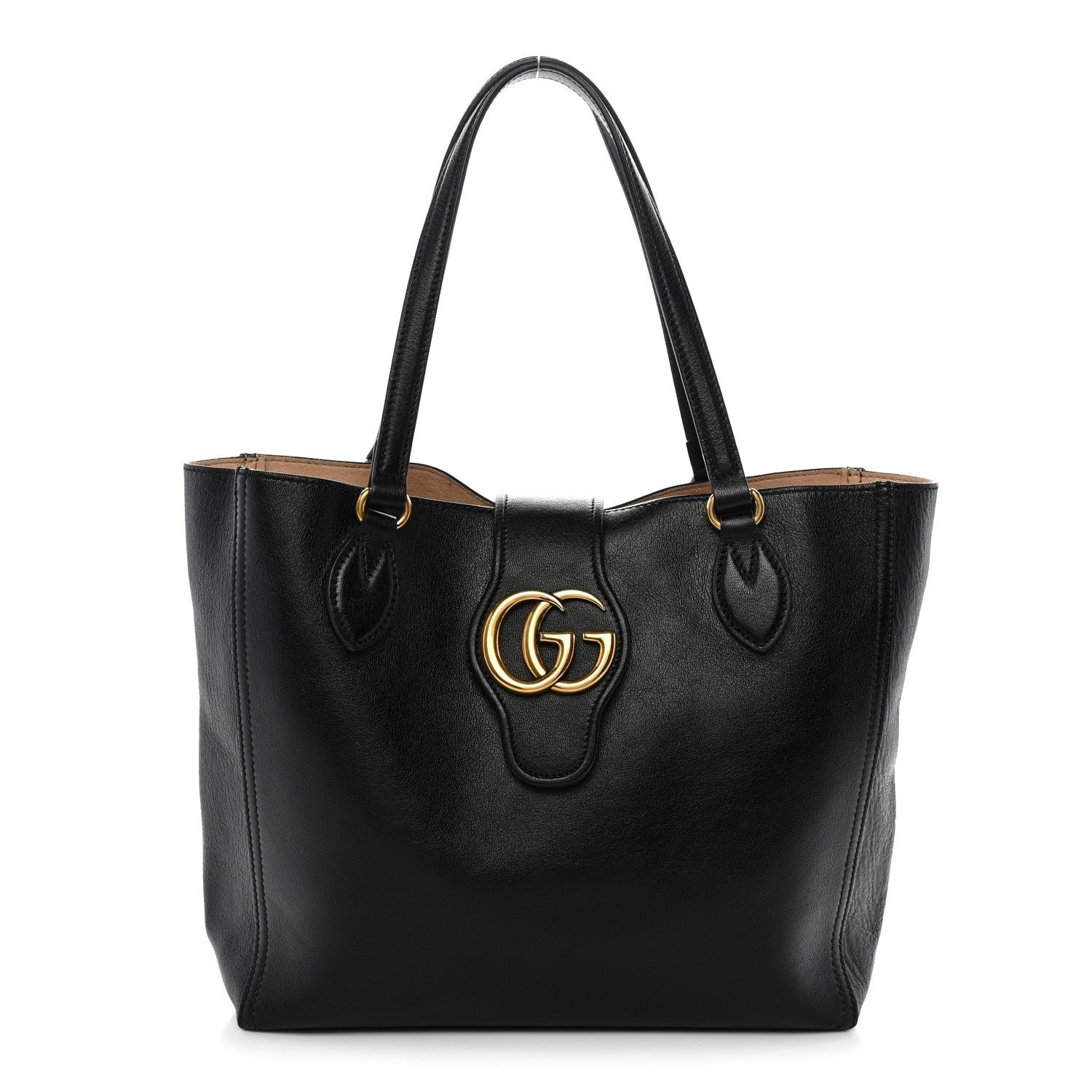 Gucci New Sakai Calfskin Lux Small Dahlia Tote Black