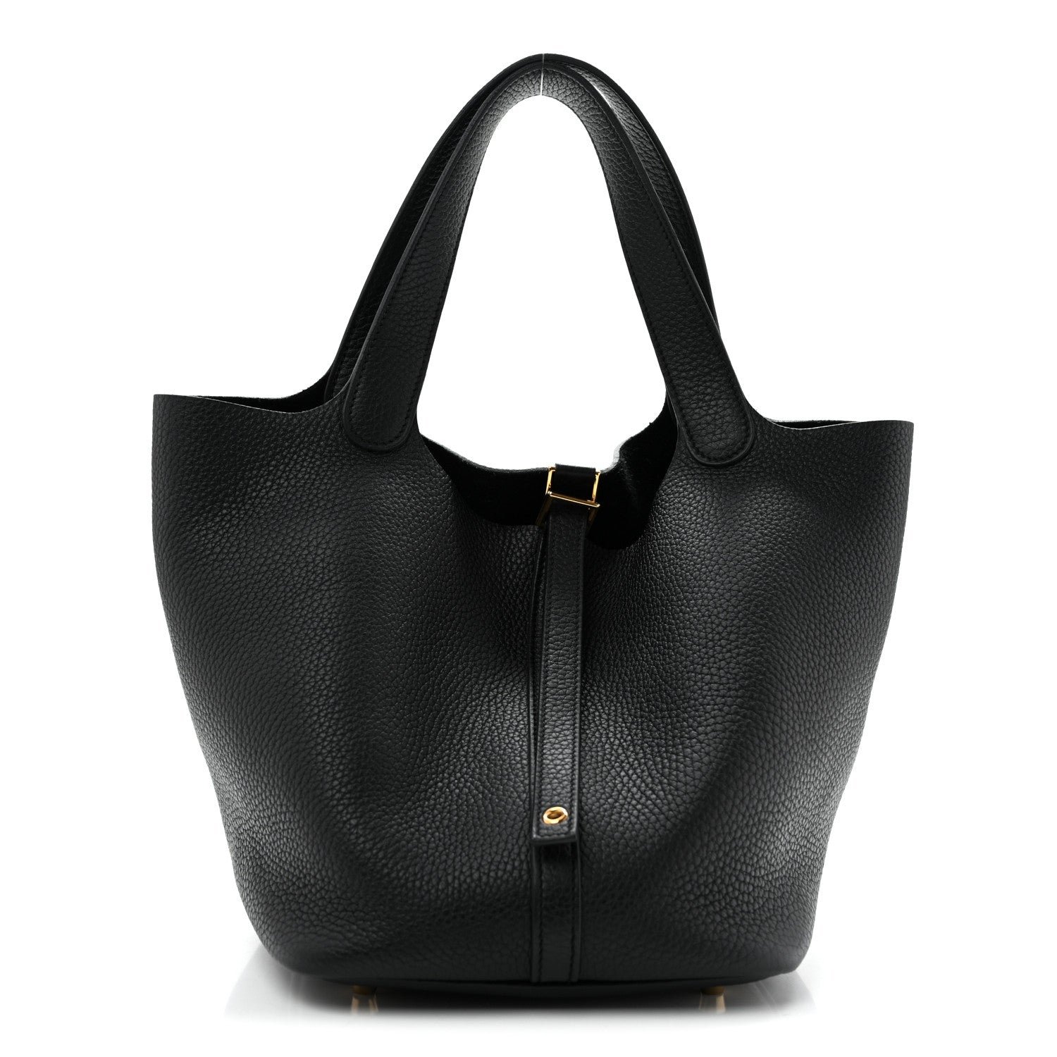 Hermes Taurillon Clemence Picotin Lock 22 MM Black