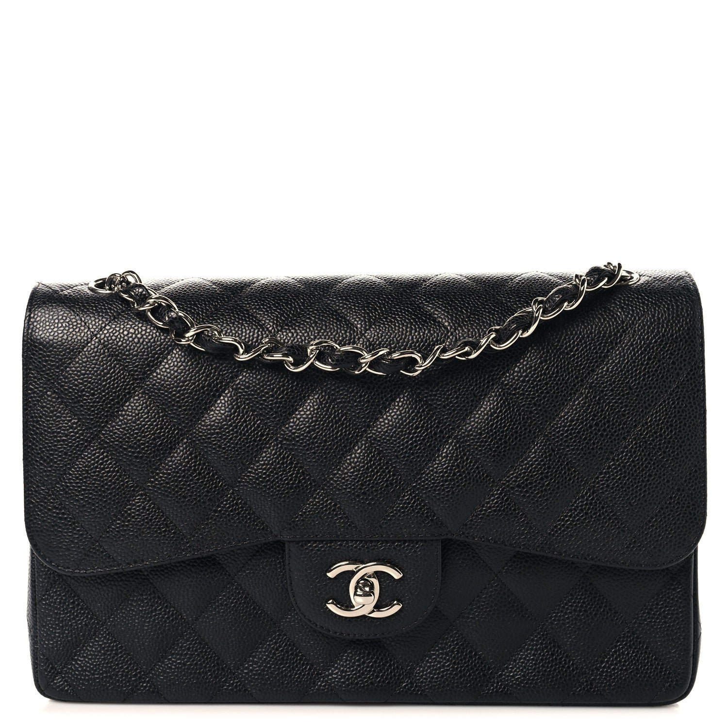 Chanel Caviar Quilted Jumbo Double Flap Black