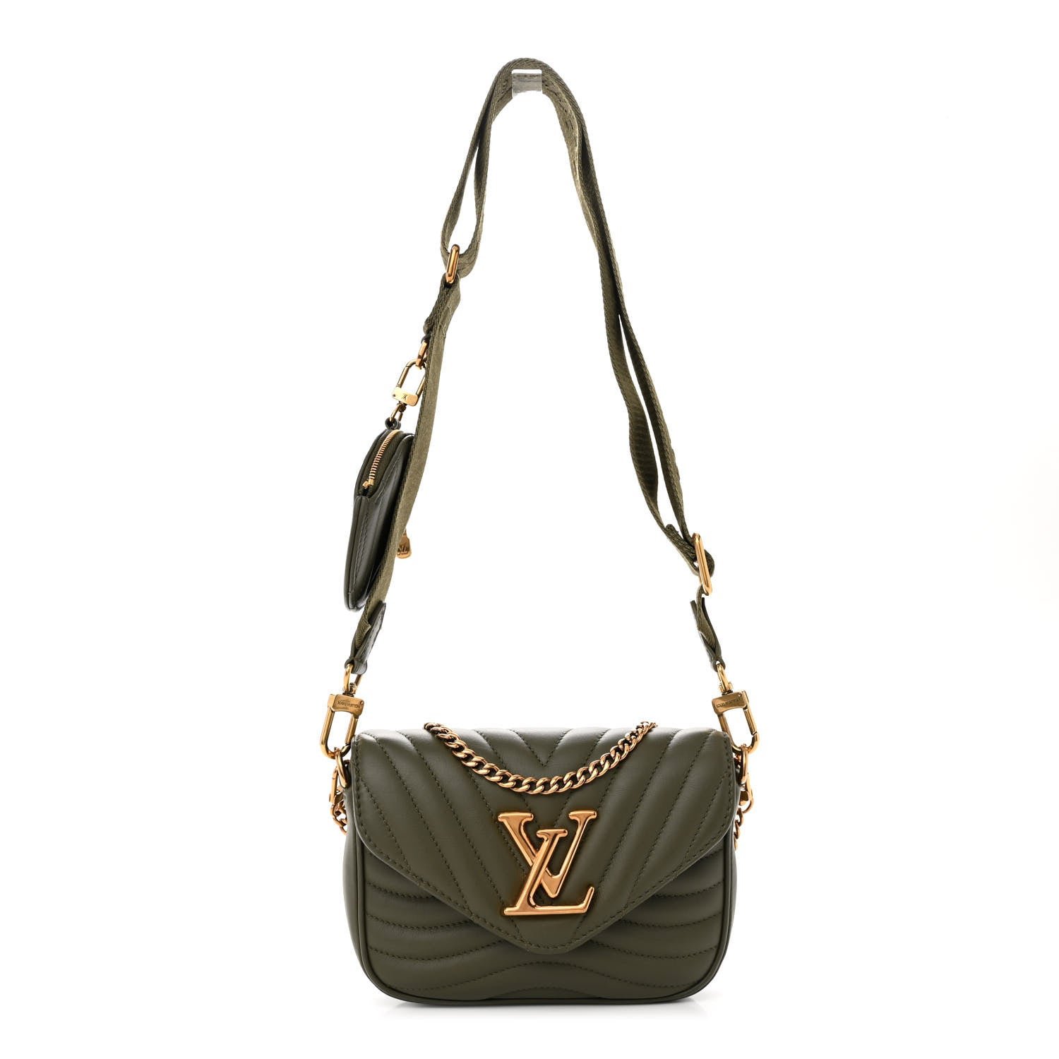 Louis Vuitton Calfskin New Wave Multi Pochette Kaki
