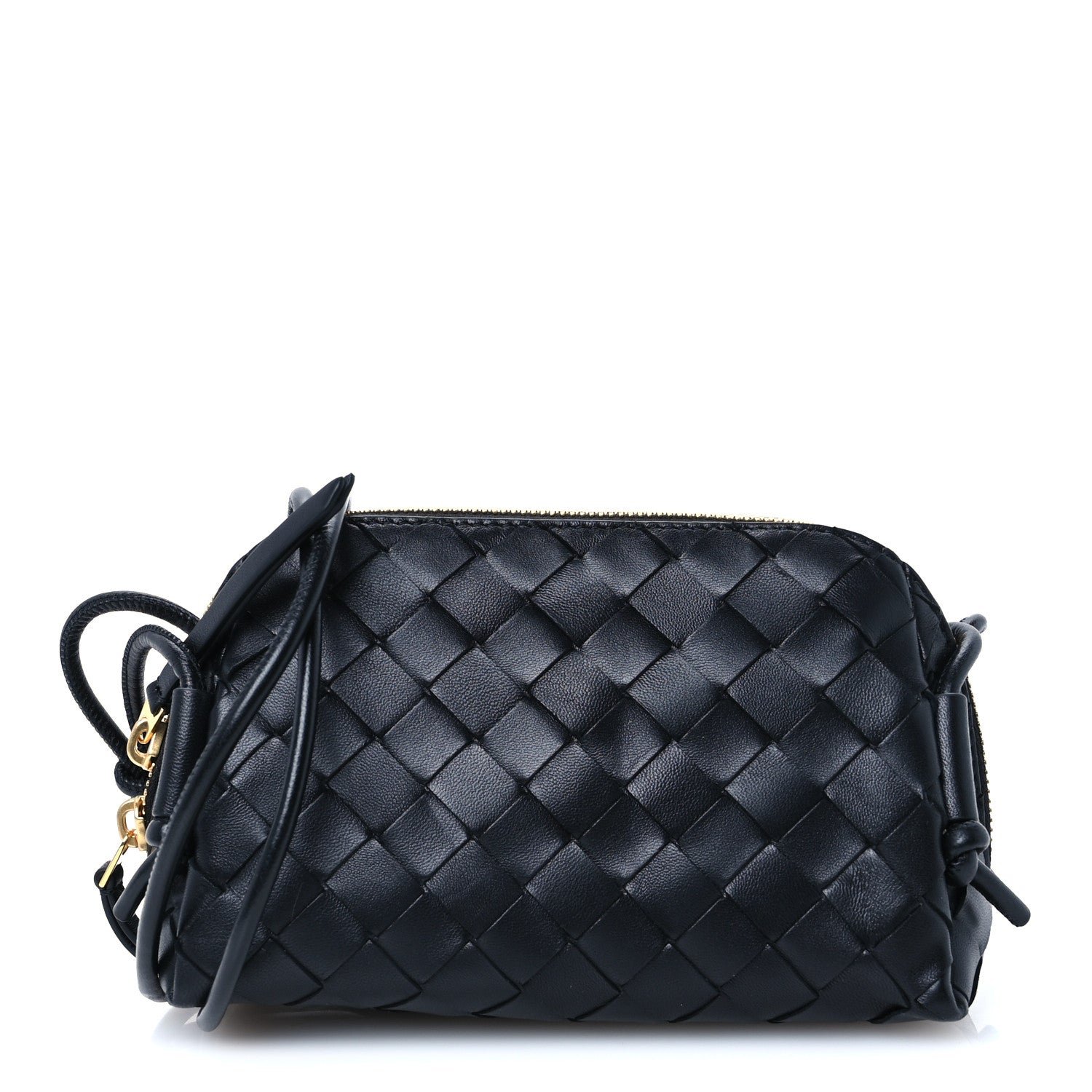 Bottega Veneta Nappa Intrecciato Concert Pouch Black