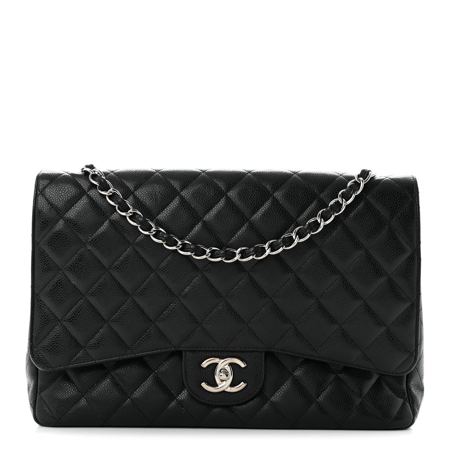 Chanel Caviar Quilted Maxi Double Flap Black