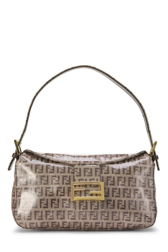 Fendi Brown Zucchino Vinyl Shoulder Bag