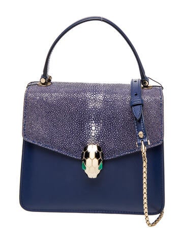 Bvlgari Leather Top Handle Bag