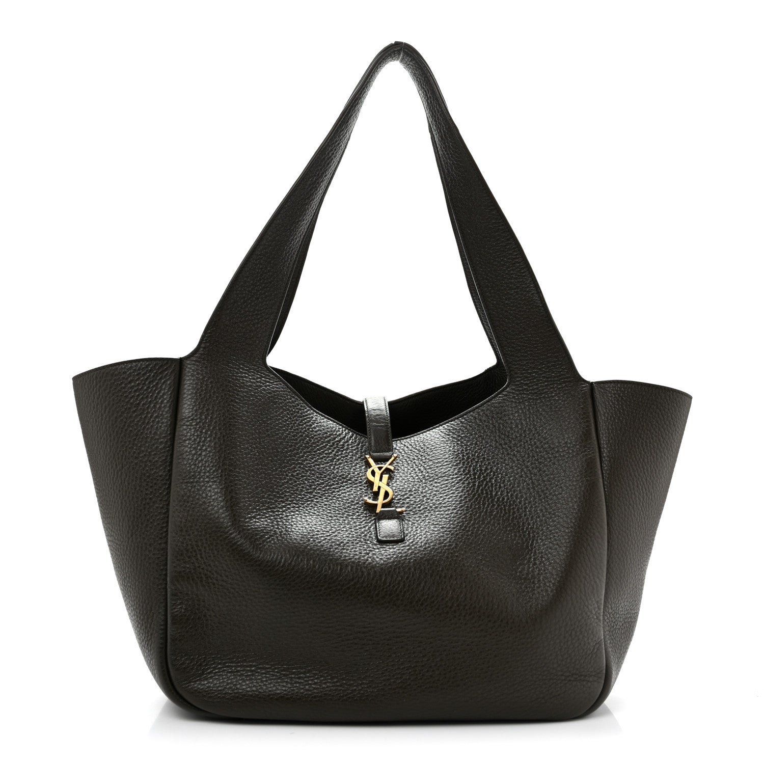 Saint Laurent Grained Deerskin Bea Tote Light Musk