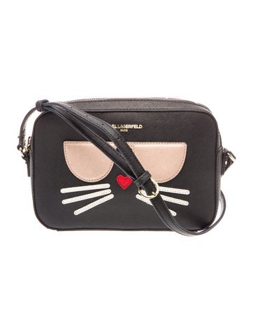 Karl Lagerfeld Saffiano Leather Shoulder Bag