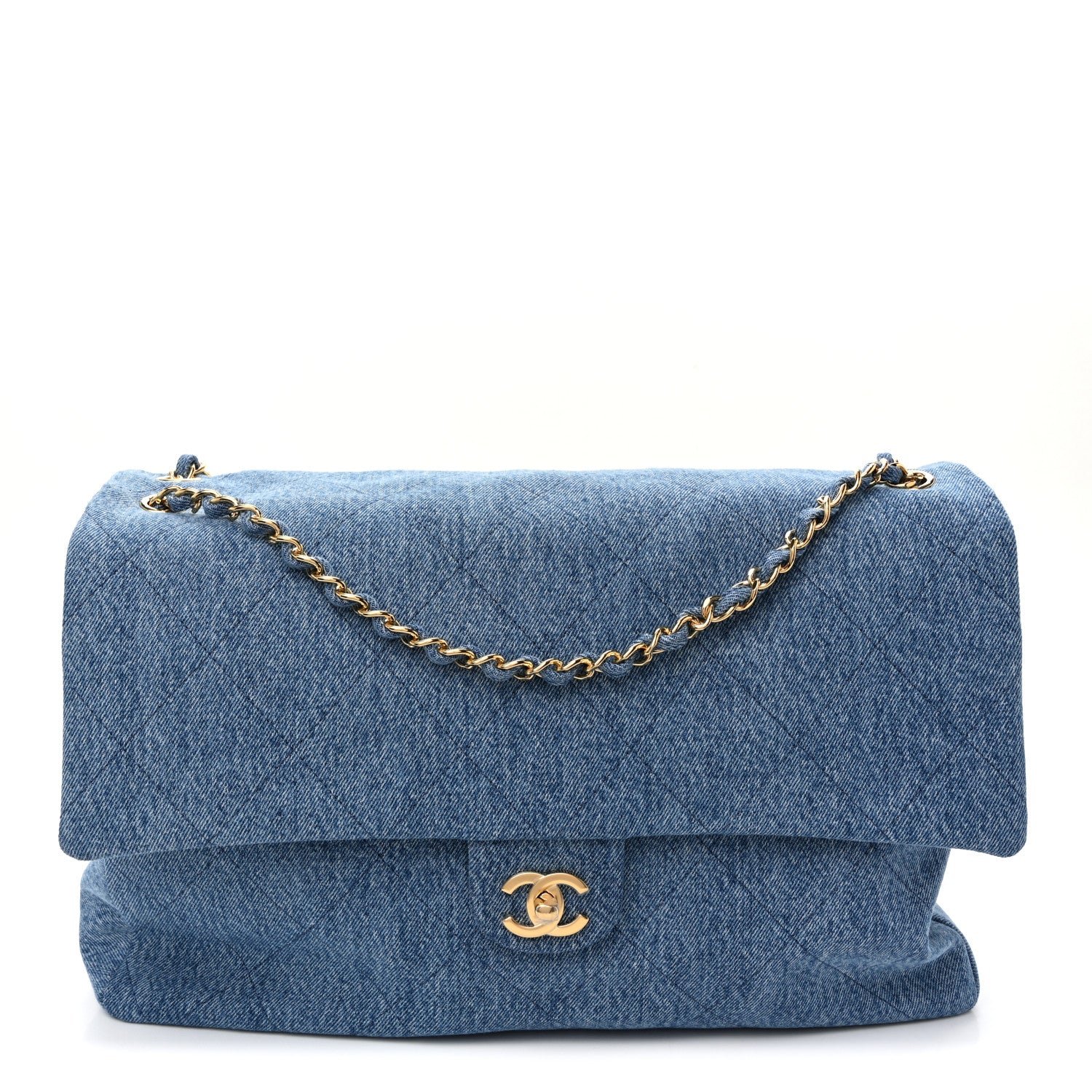 Chanel Denim Souplissimo Maxi Flap Blue