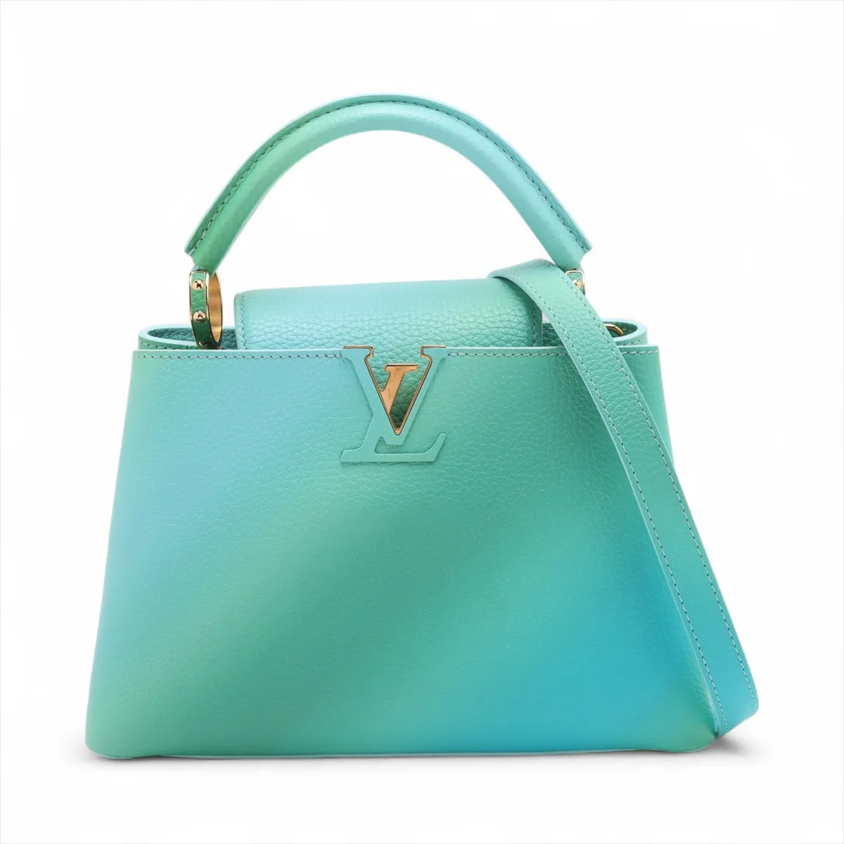 Louis Vuitton Parnassea Capucines BB - Green x blue There was an RFID response