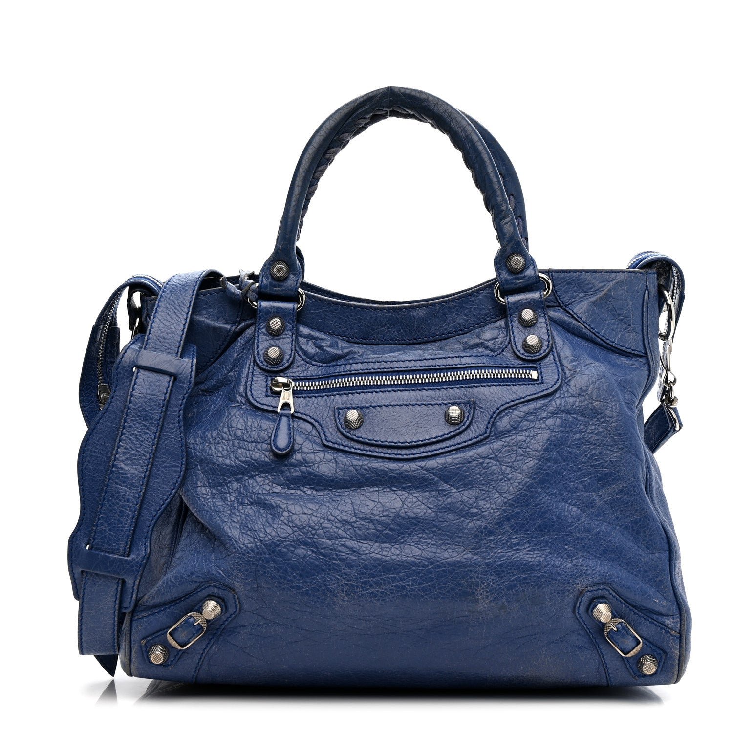 Balenciaga Balenciaga Agneau Giant 12 Silver Hardware Velo Bleu Glacier
