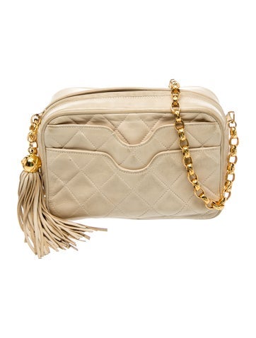 Quilted Lambskin Tassel Camera Bag