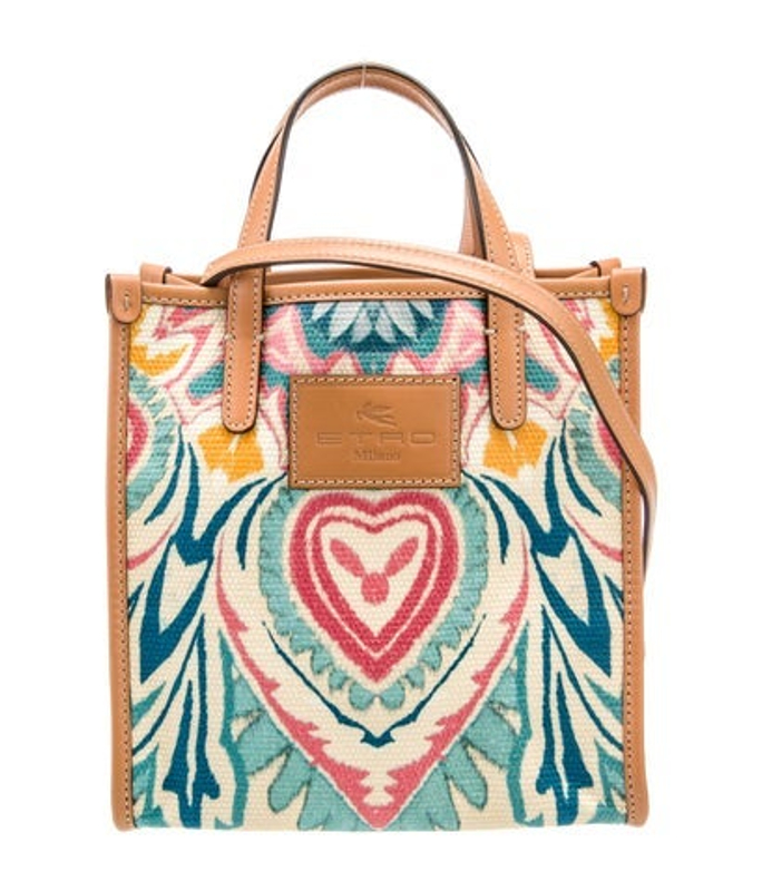 Etro Canvas Top Handle Bag
