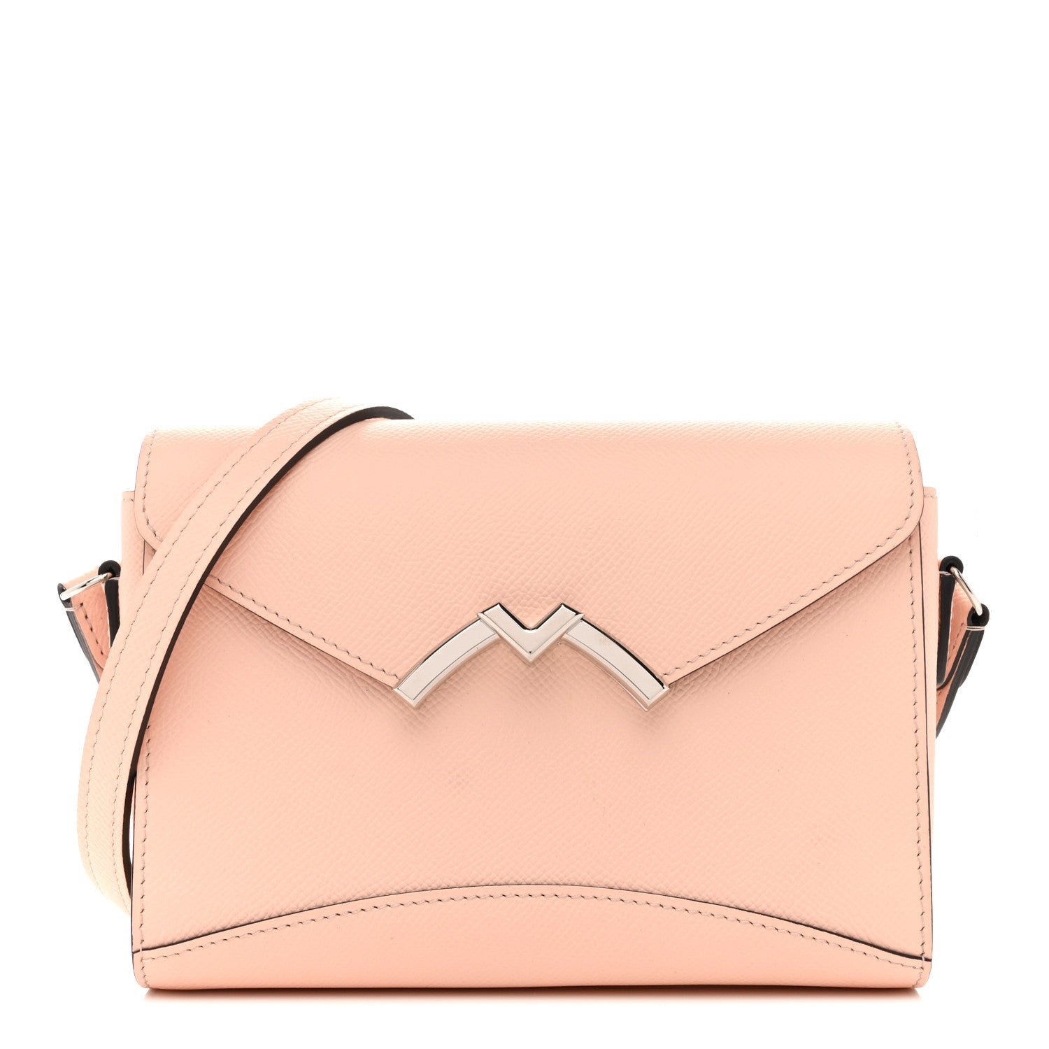 Moynat Carat Calfskin Gabrielle Reporter Shoulder Bag Petal