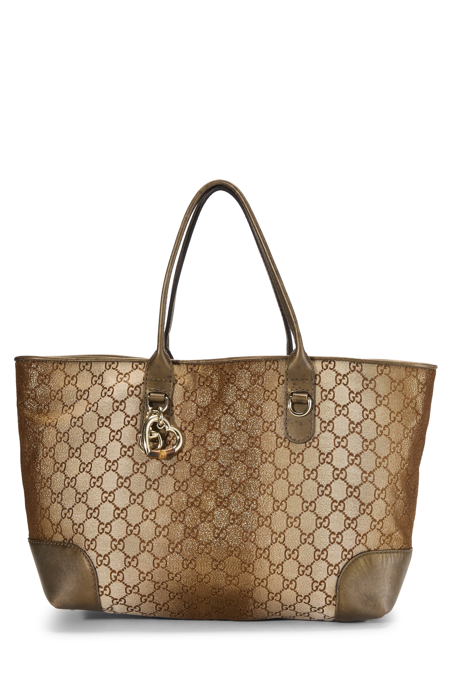 Gold GG Lurex Heart Bit Tote