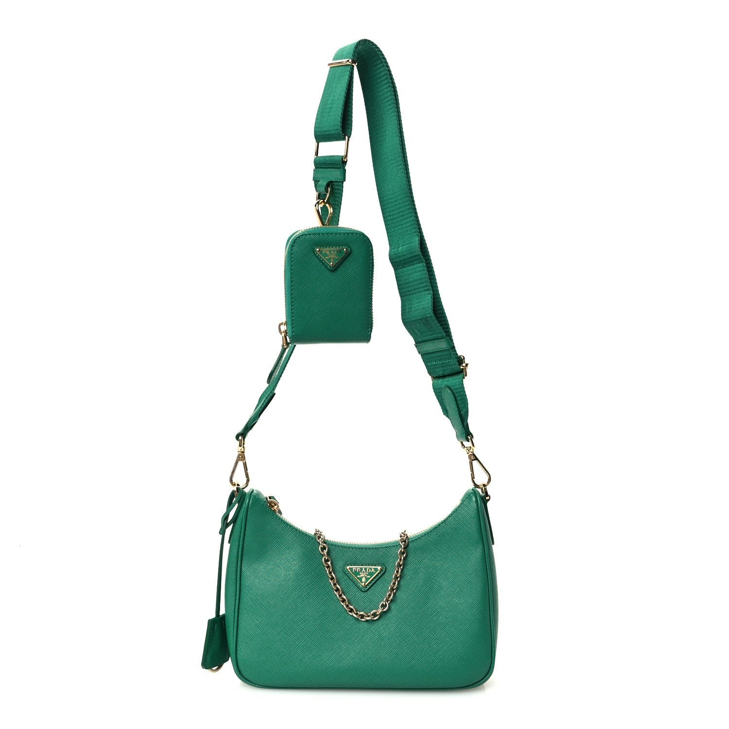 Prada Saffiano Lux Re-Edition 2005 Shoulder Bag Mango