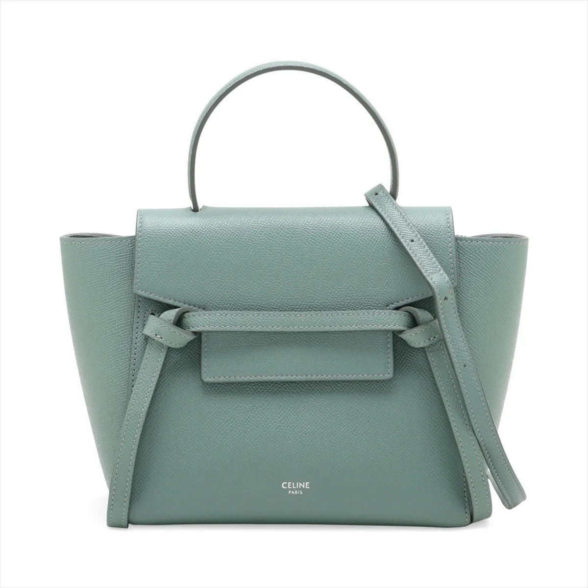 Celine Belt Bag Micro Leather 2 Way Handbag Green