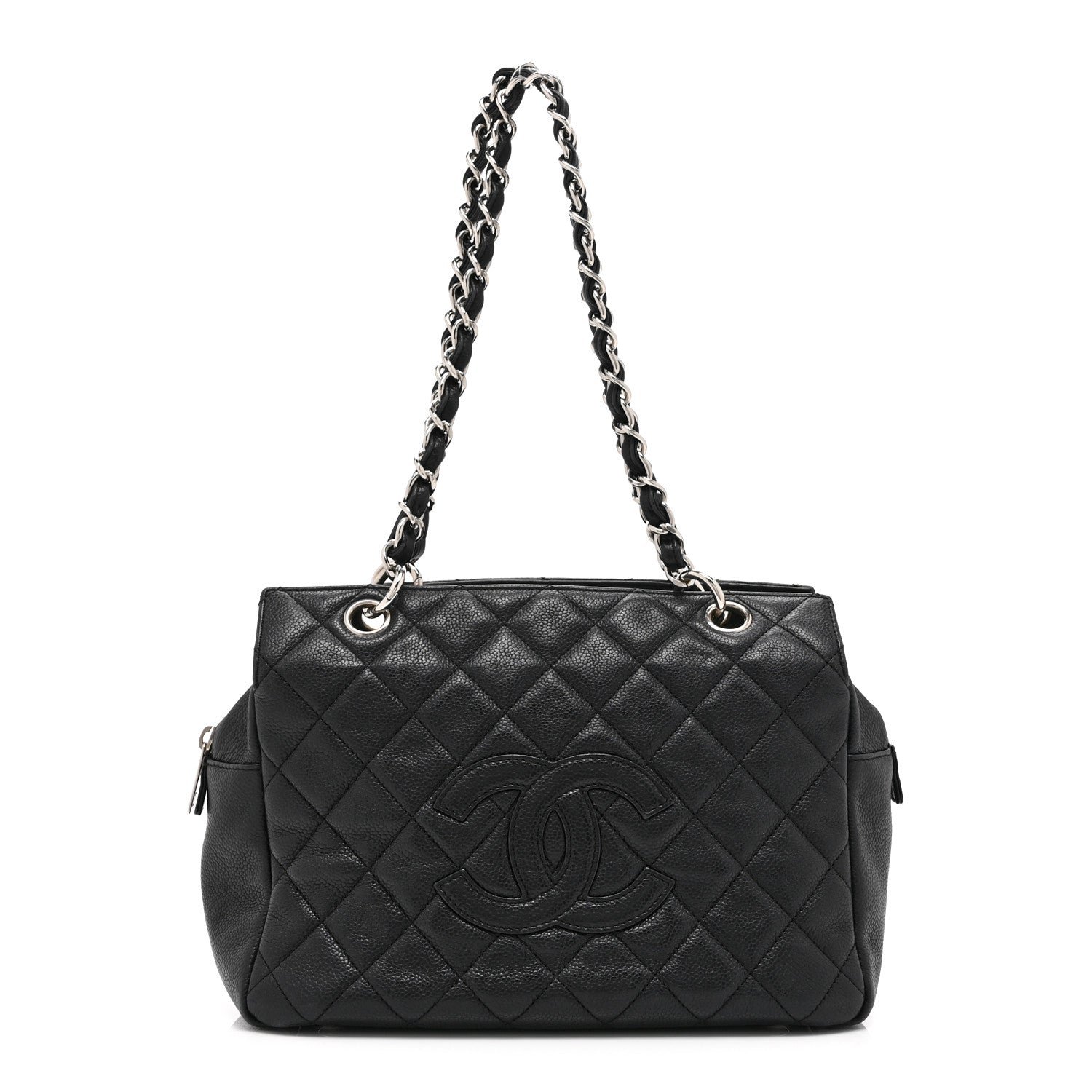 Chanel Caviar Quilted Petit Timeless Tote PTT Black