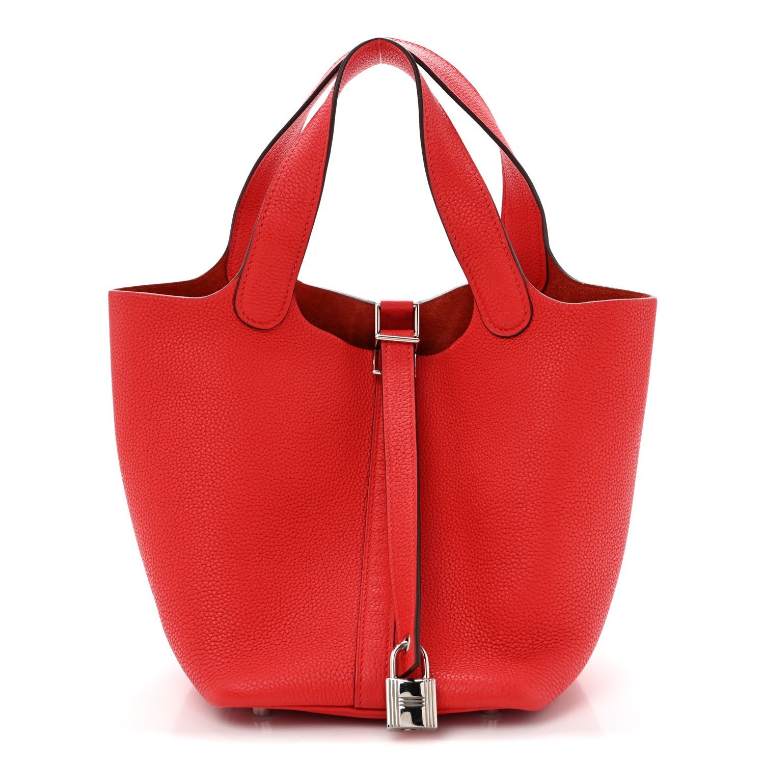 Hermes Hermes Taurillon Maurice Picotin Lock 18 PM Rouge Piment