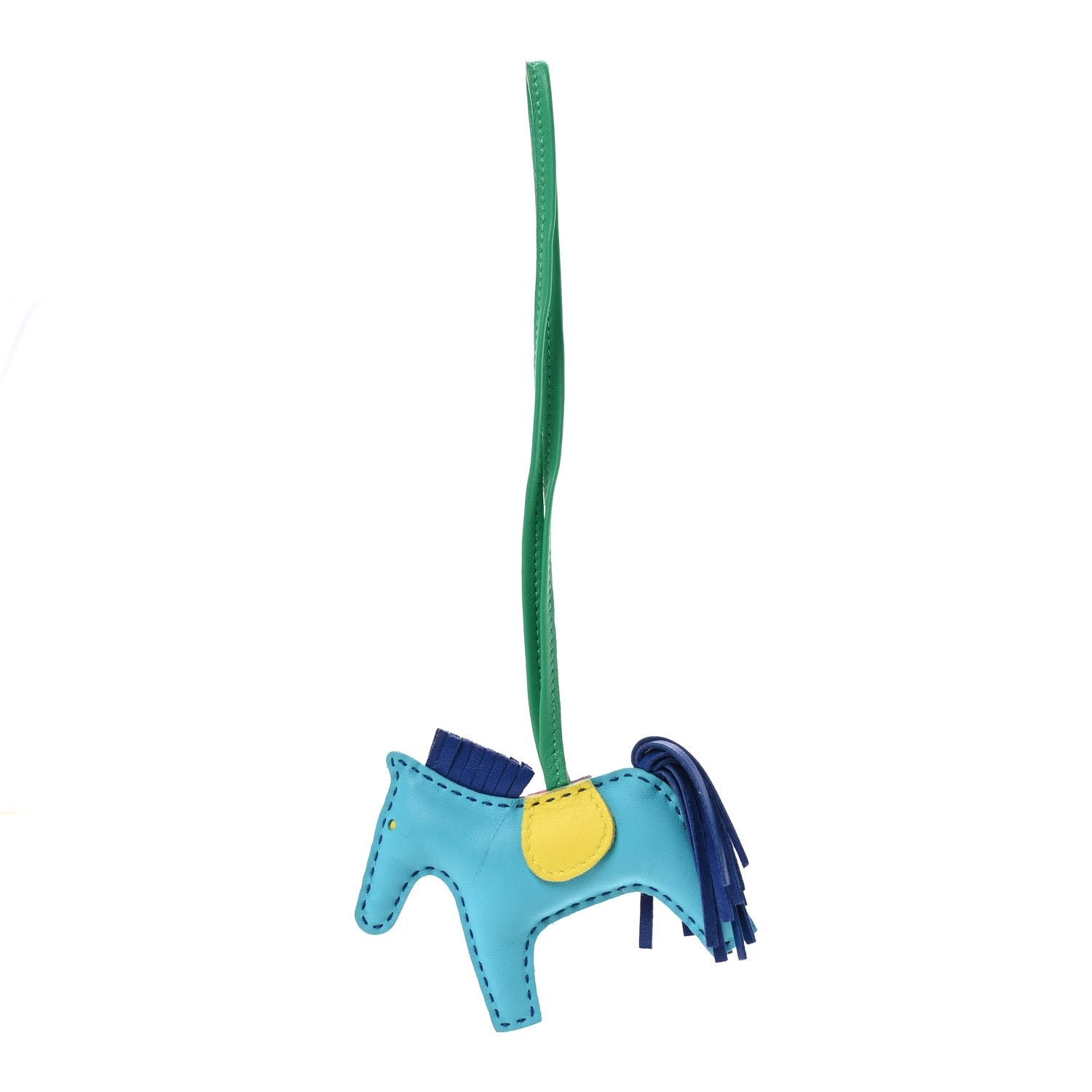 Hermes Milo Lambskin Grigri Rodeo Horse Bag Charm PM Rose Shocking Bleu Azteque Bleu Electrique Menthe Soufre Violet