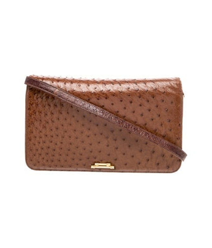Bally Ostrich Crossbody Bag