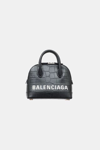 Embossed Leather Mini Ville Bag