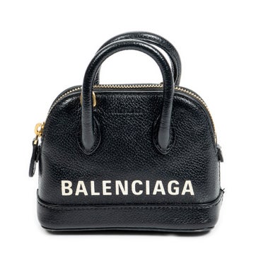 Balenciaga Leather Mini Ville Top Handle Crossbody