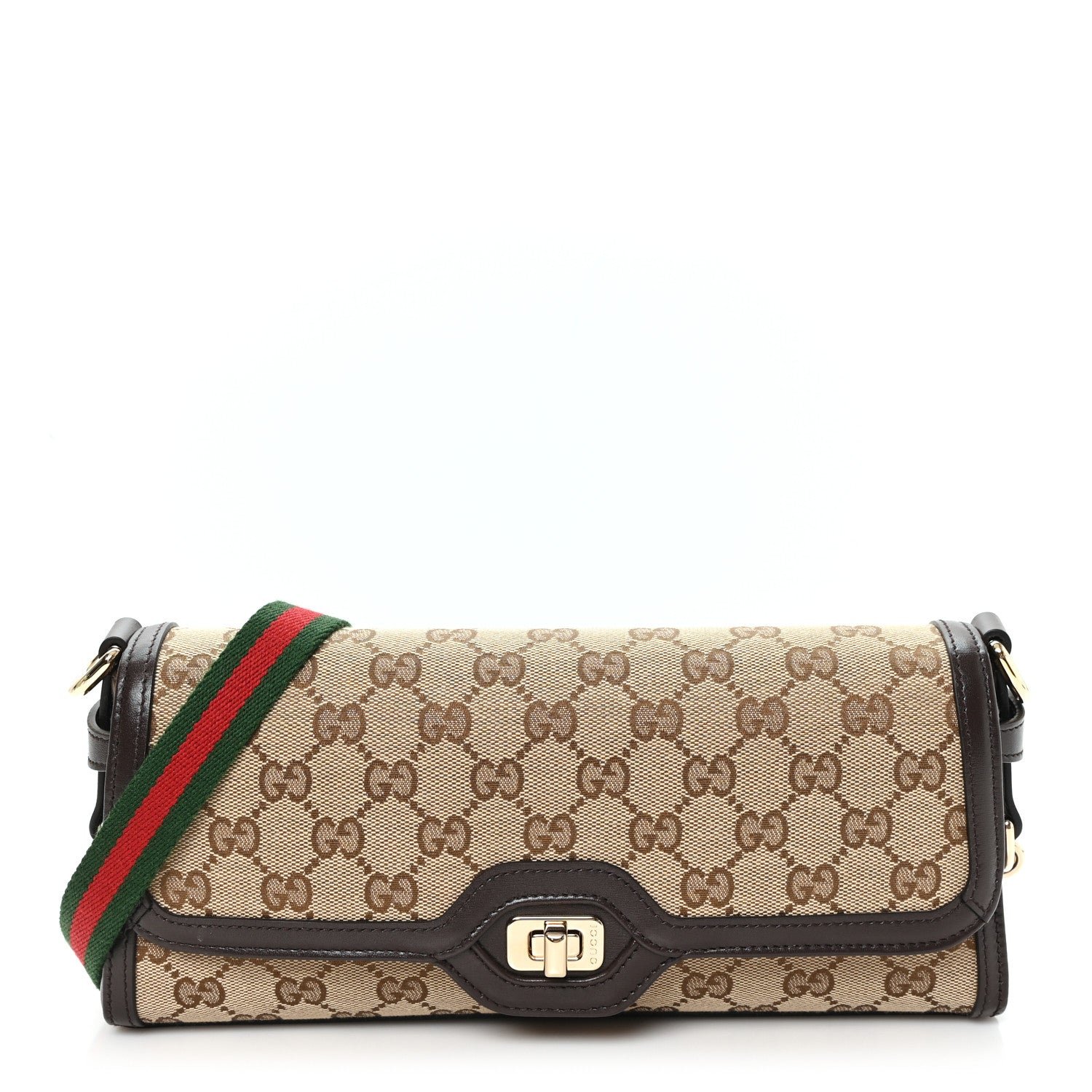 Gucci GG Monogram Small Luce Shoulder Bag Beige Ebony