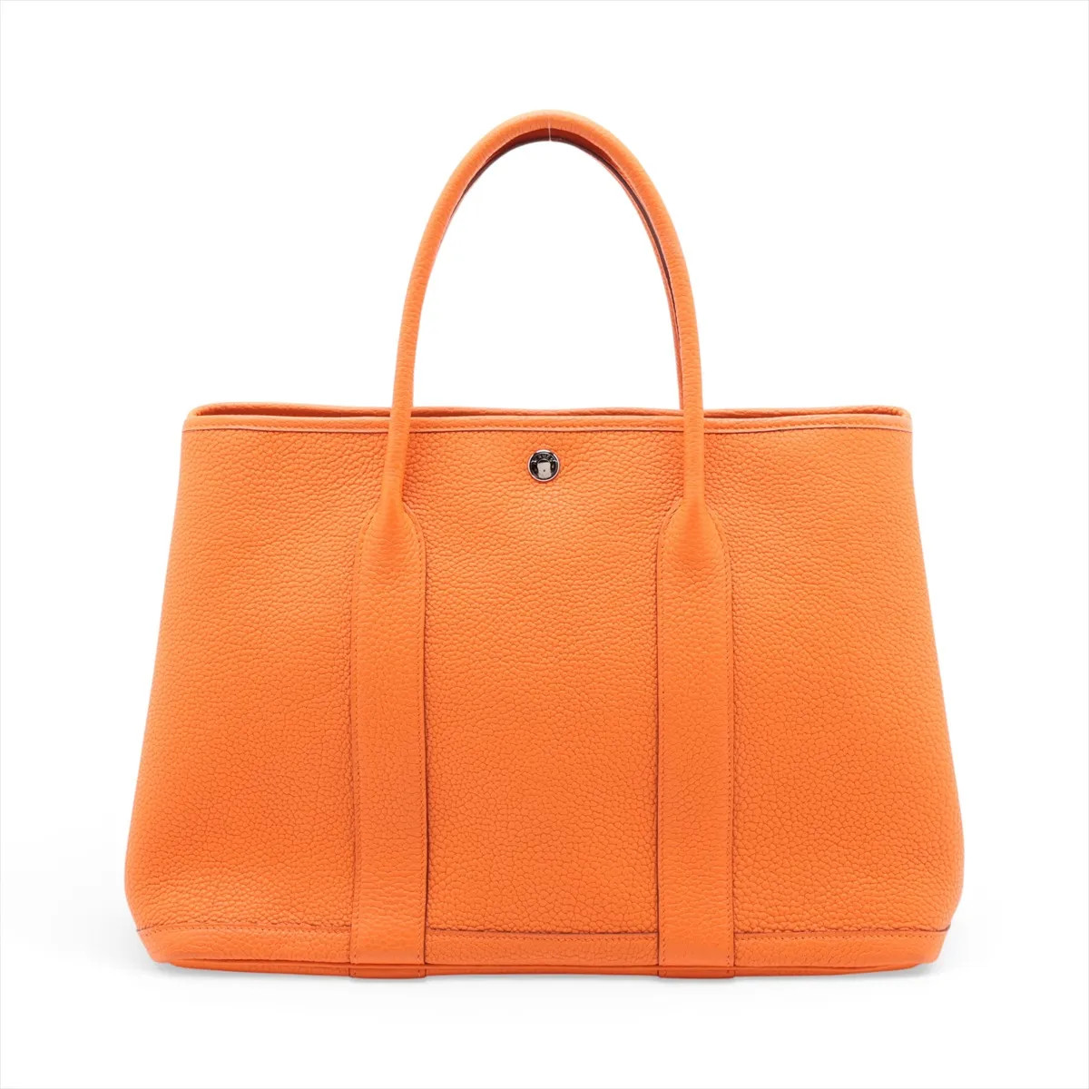Hermès garden party 36 PM Negonda Orange Silver Metal Fittings