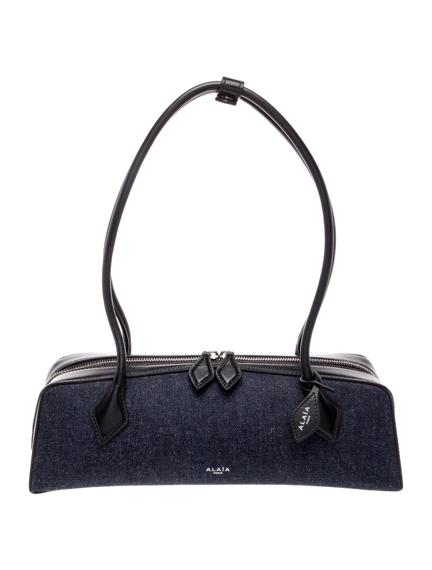 Alaia Denim Le Teckel Shoulder Bag Medium