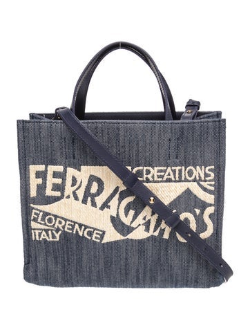 Ferragamo Canvas Messenger Bag