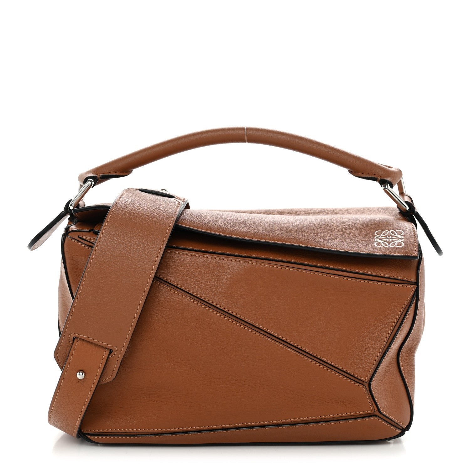 Loewe Calfskin Small Puzzle Bag Tan
