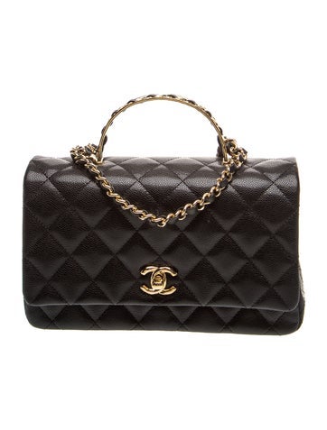 Grained Shiny Calfskin Mini Flap Bag