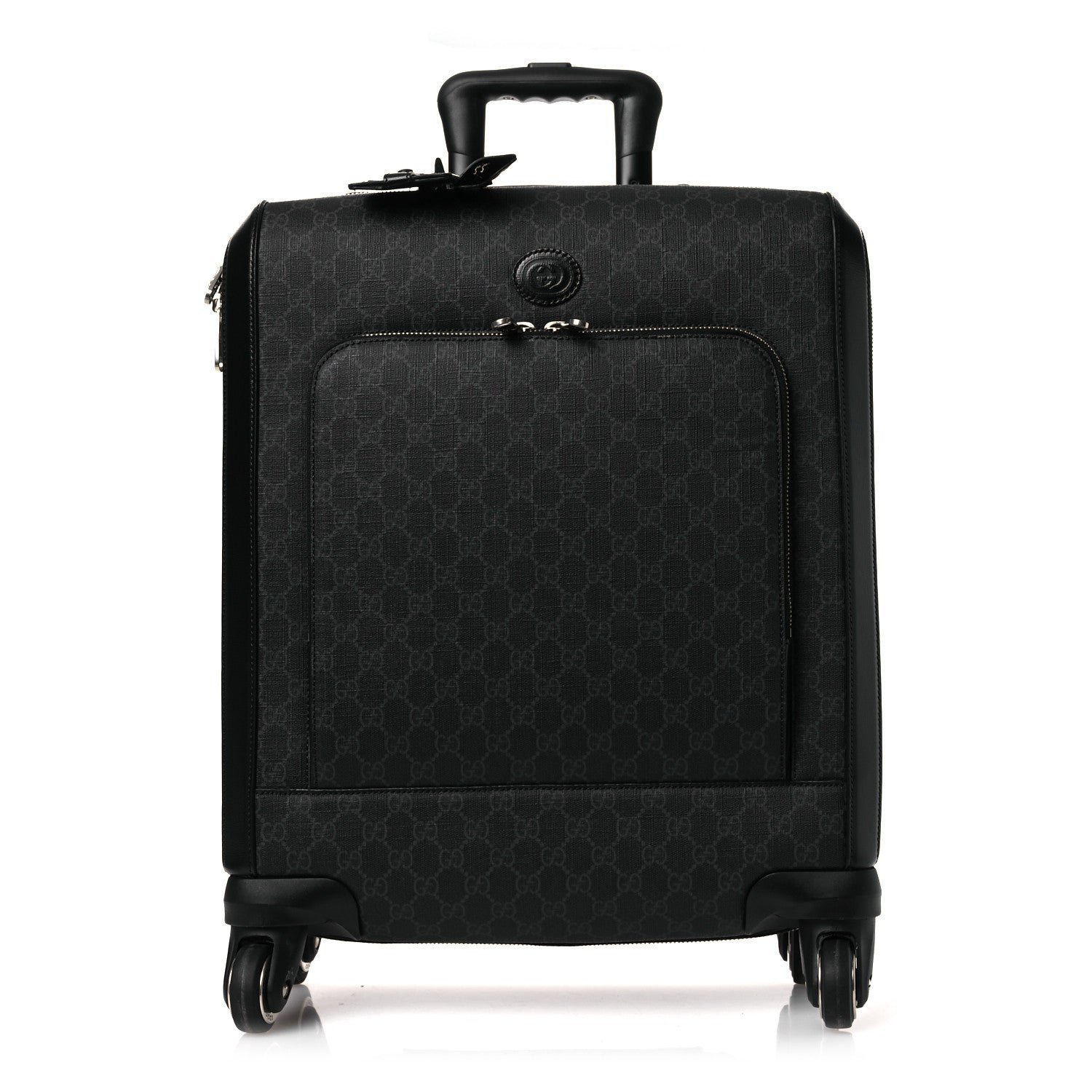 Gucci GG Supreme Monogram Calfskin Carry On Trolley Black
