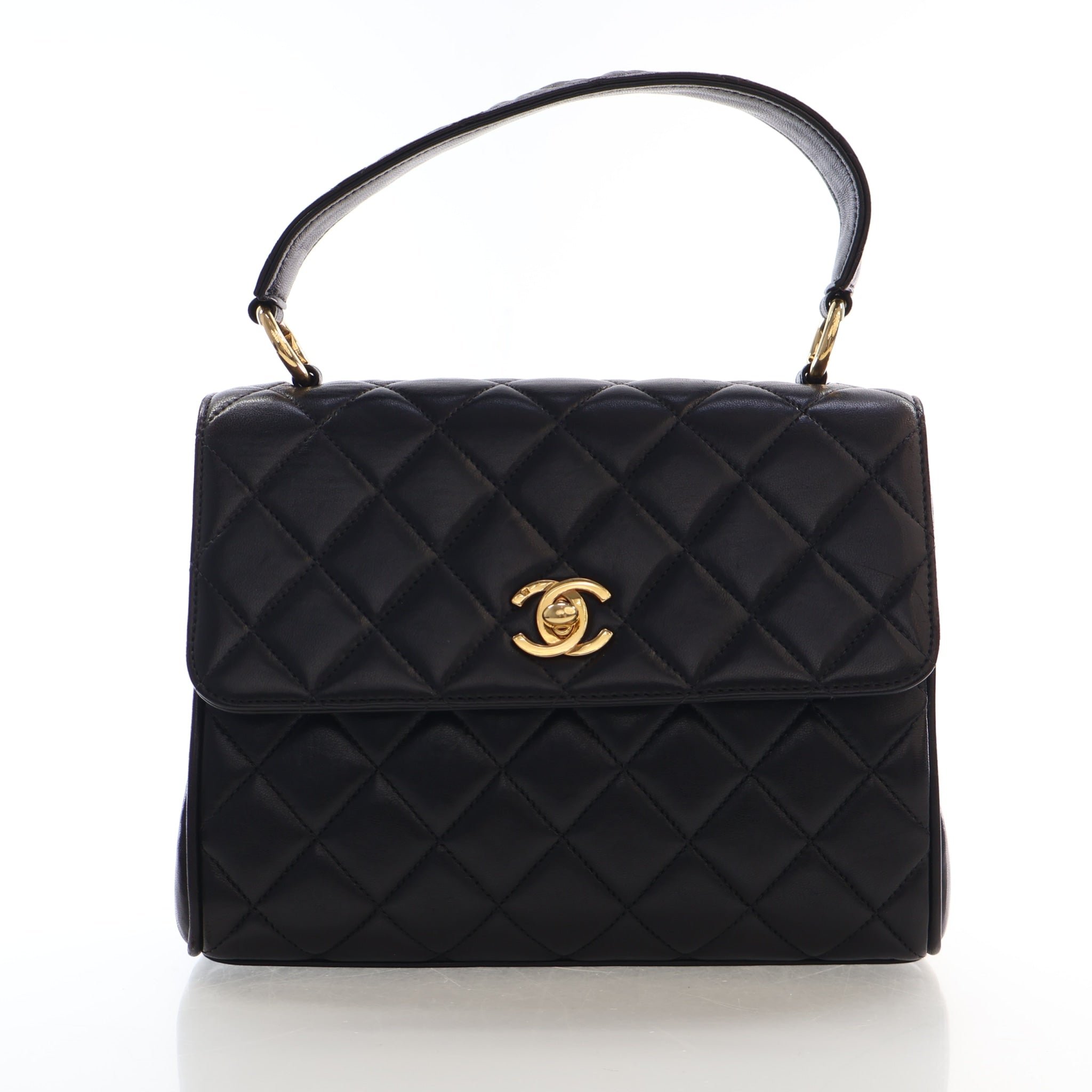 Chanel Vintage Small Lambskin Kelly Top Handle