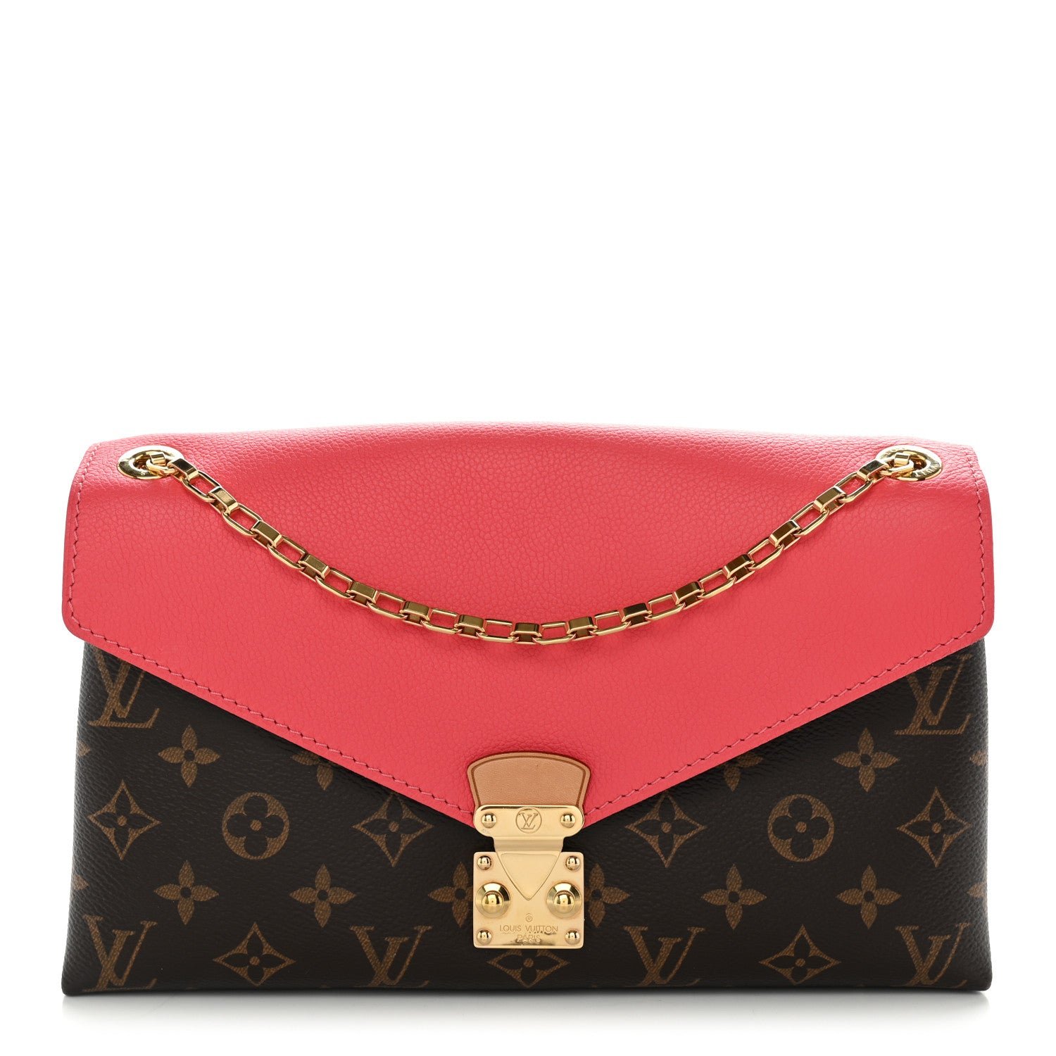 Louis Vuitton Monogram Pallas Chain Rose Litchi