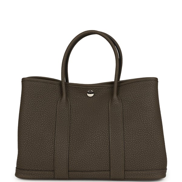 Hermes Garden Party 30 Vert Loden Negonda Palladium Hardware