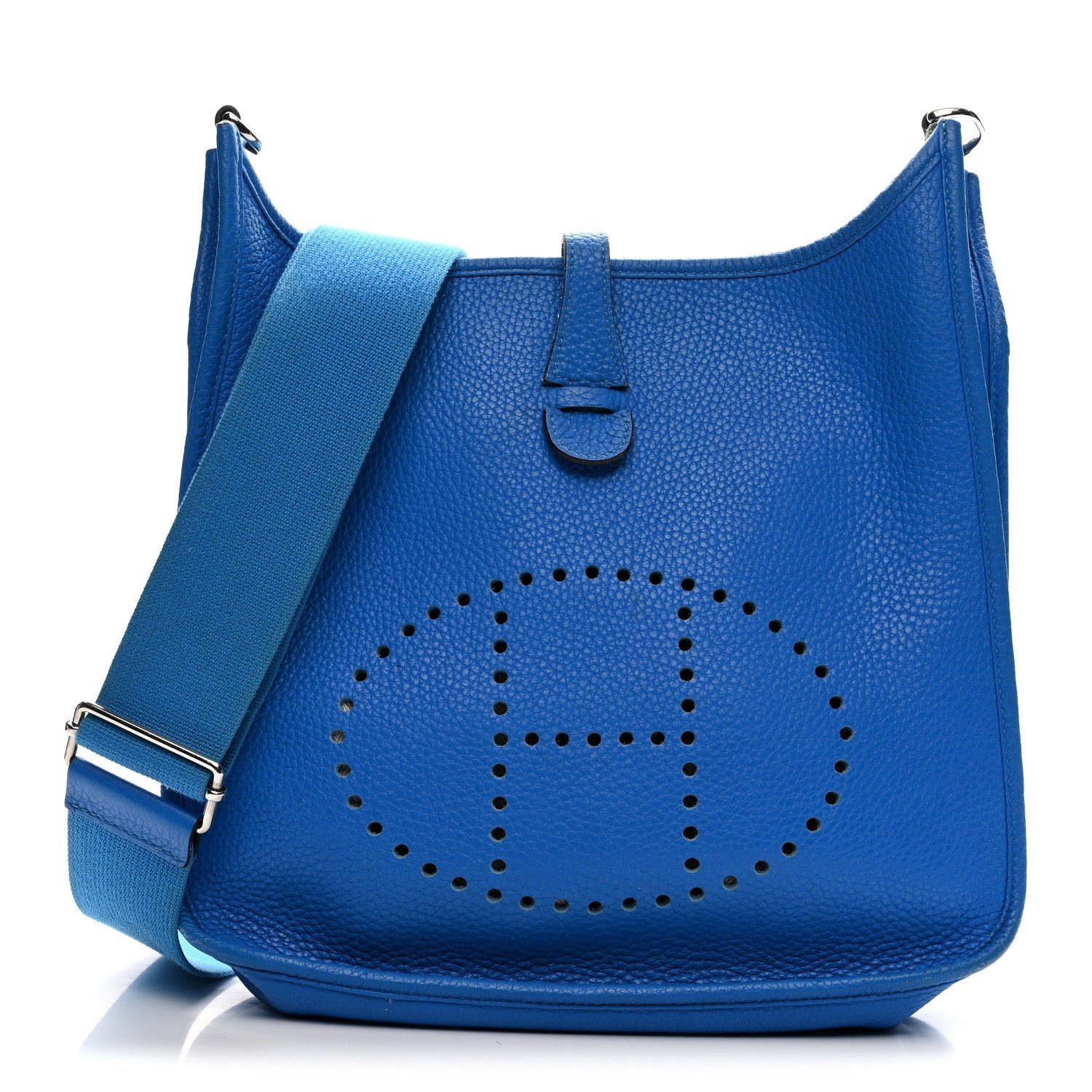Hermes Taurillon Clemence Evelyne III PM Bleu Hydra