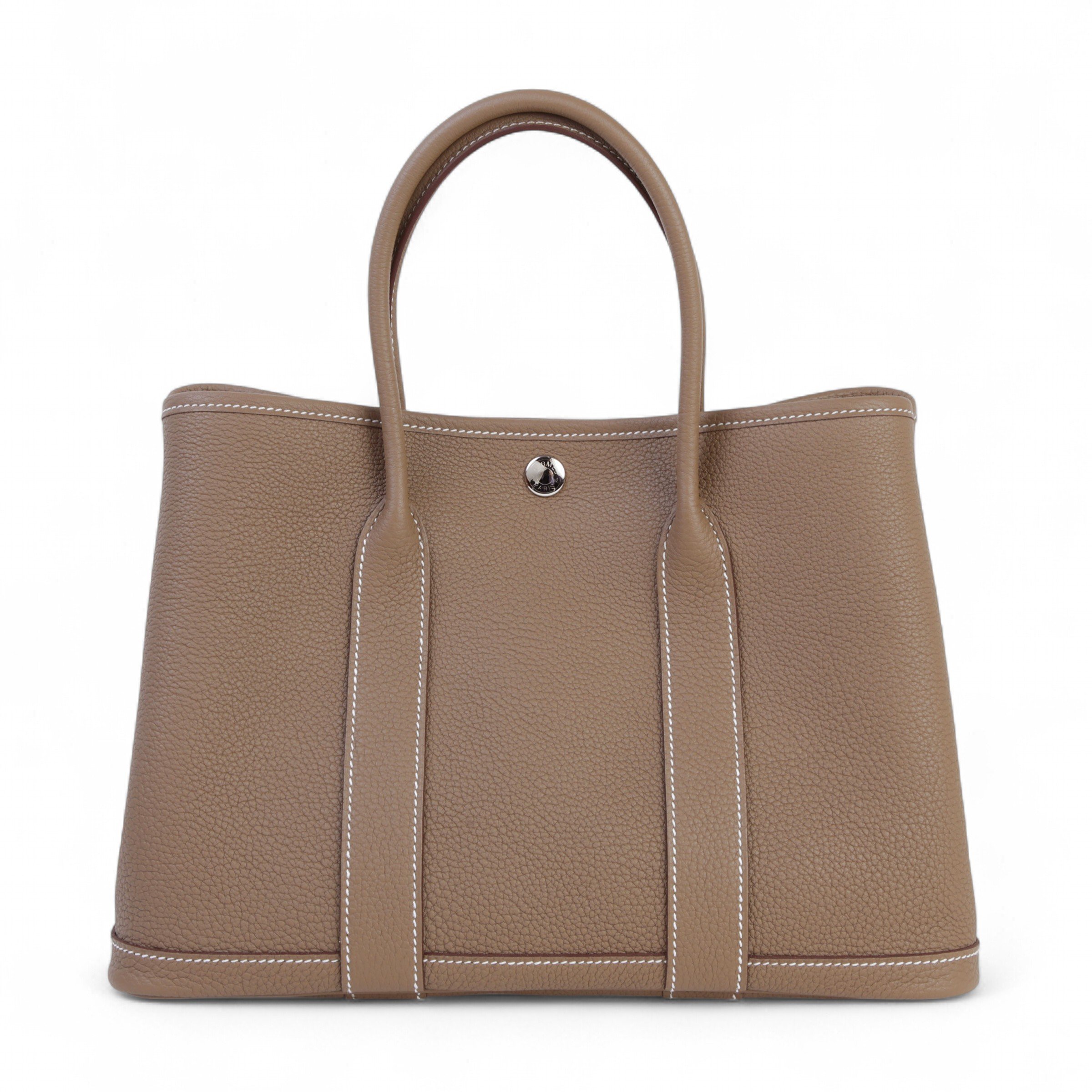 Hermes Unused ( Rank NS ) HERMÈS Garden Party TPM Etoupe (18) Negonda Palladium hardware K (2025)