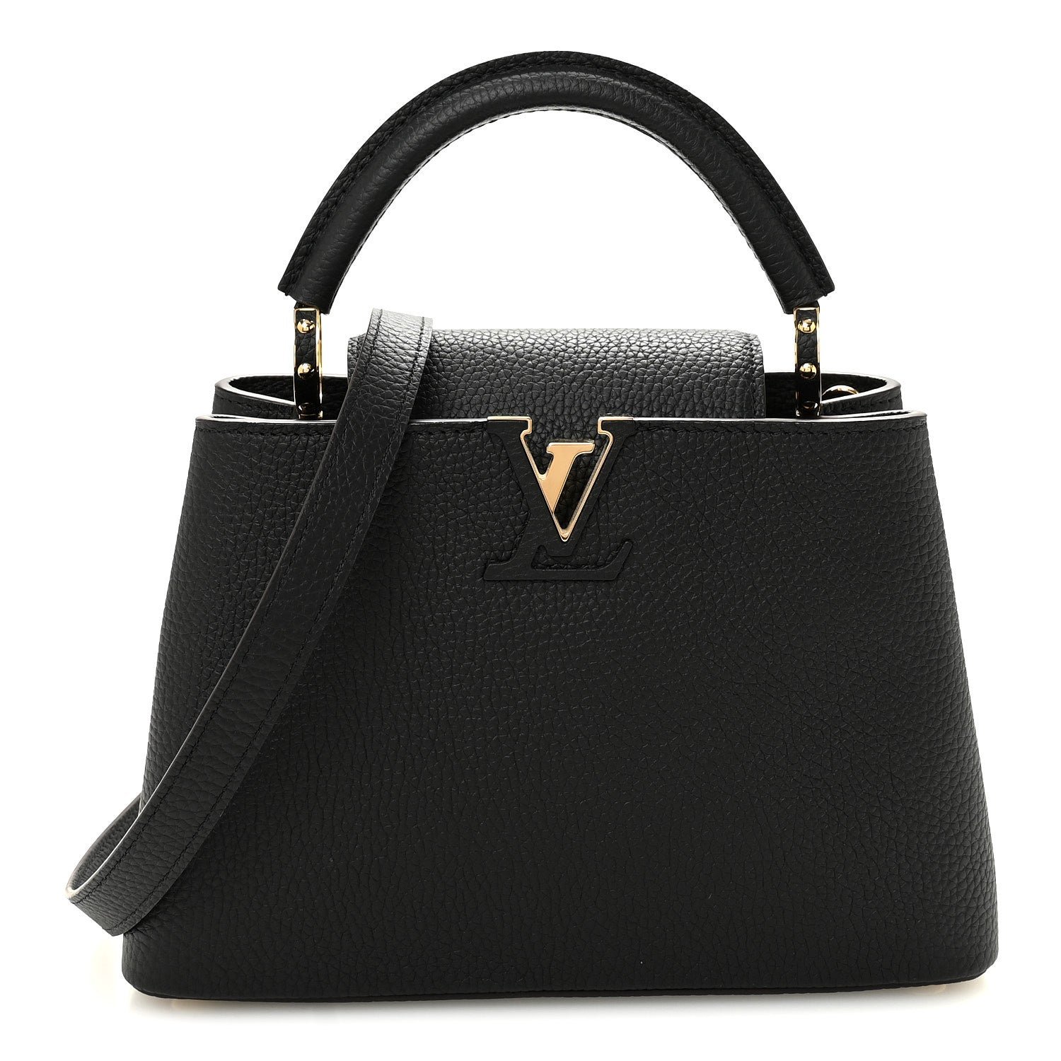 Louis Vuitton Taurillon Capucines BB Black